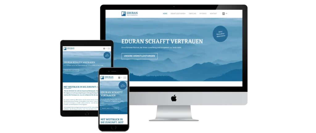 Responzivní webdesign pro účetní služby s kontaktními formuláři